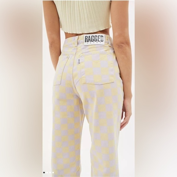 ragged jeans Denim - The Ragged Priest UO Exclusive
Checkered Jean Size: 28 color: yellow/ purple